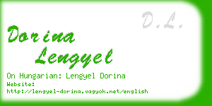 dorina lengyel business card